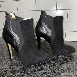 Ovyé women’s size 36 Black Bootie Slip on Stiletto Heels Sexy